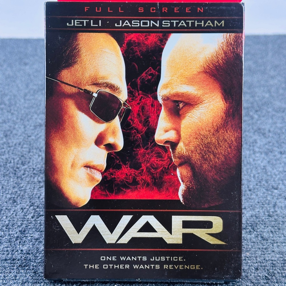 War‎ DVD 2007 Jet Li Jason Statham Full Screen Edition Action Thriller Lionsgate
